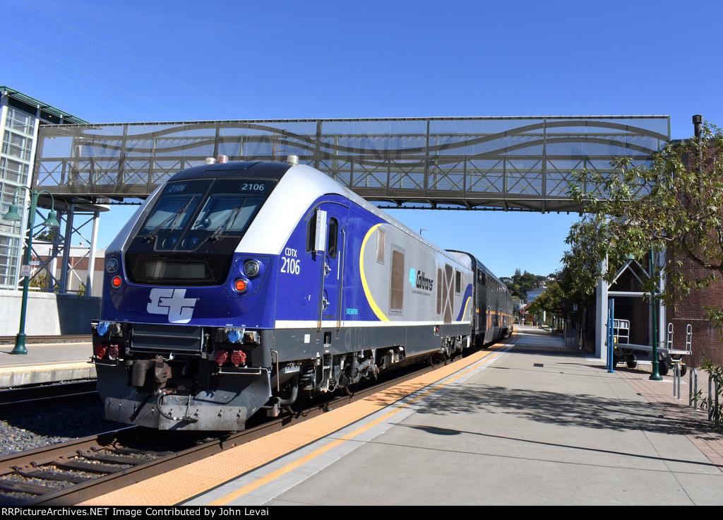 Caltrans SC-44 # 2106 on the rear of Capitol Corridor Train # 532 